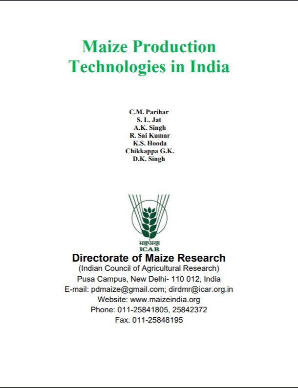 Maize Production Technologies in India